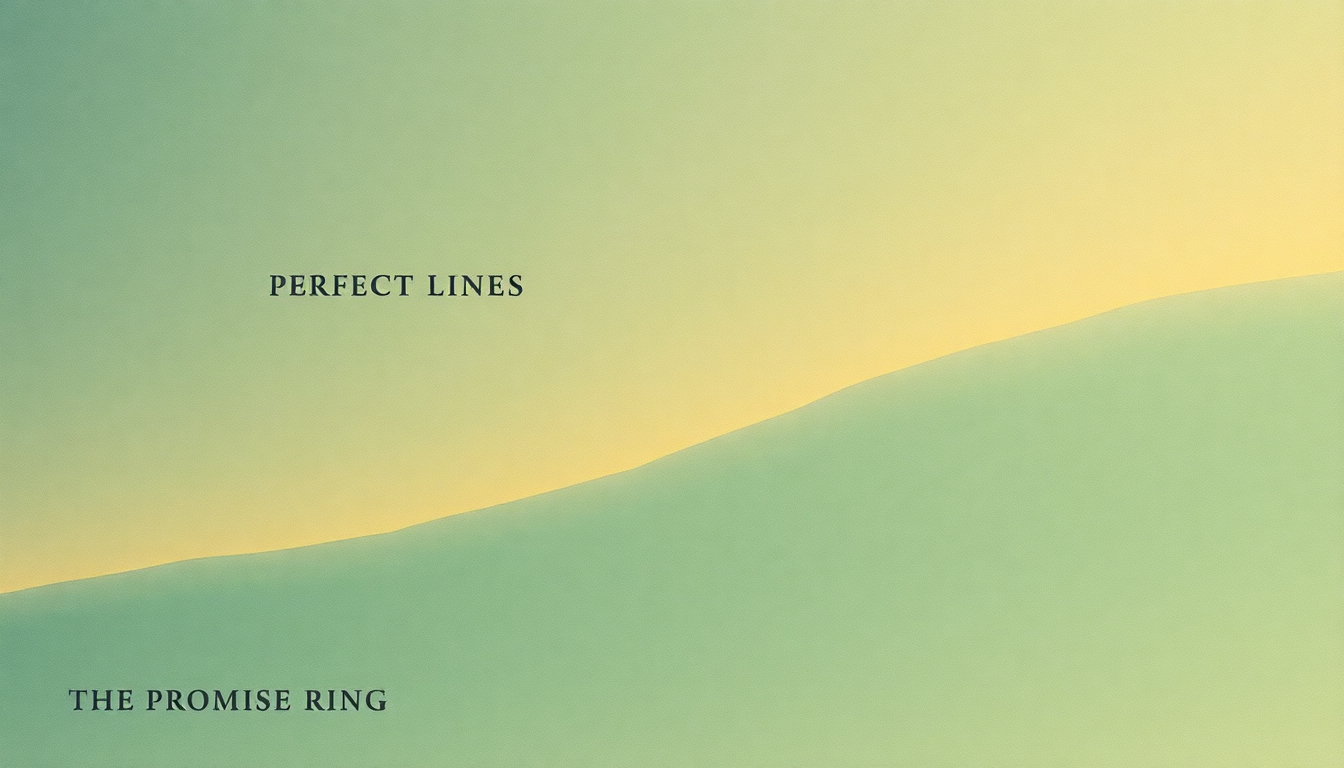 Fan-driven abstract illustration evoking the emotional arc of Perfect Lines by The Promise Ring