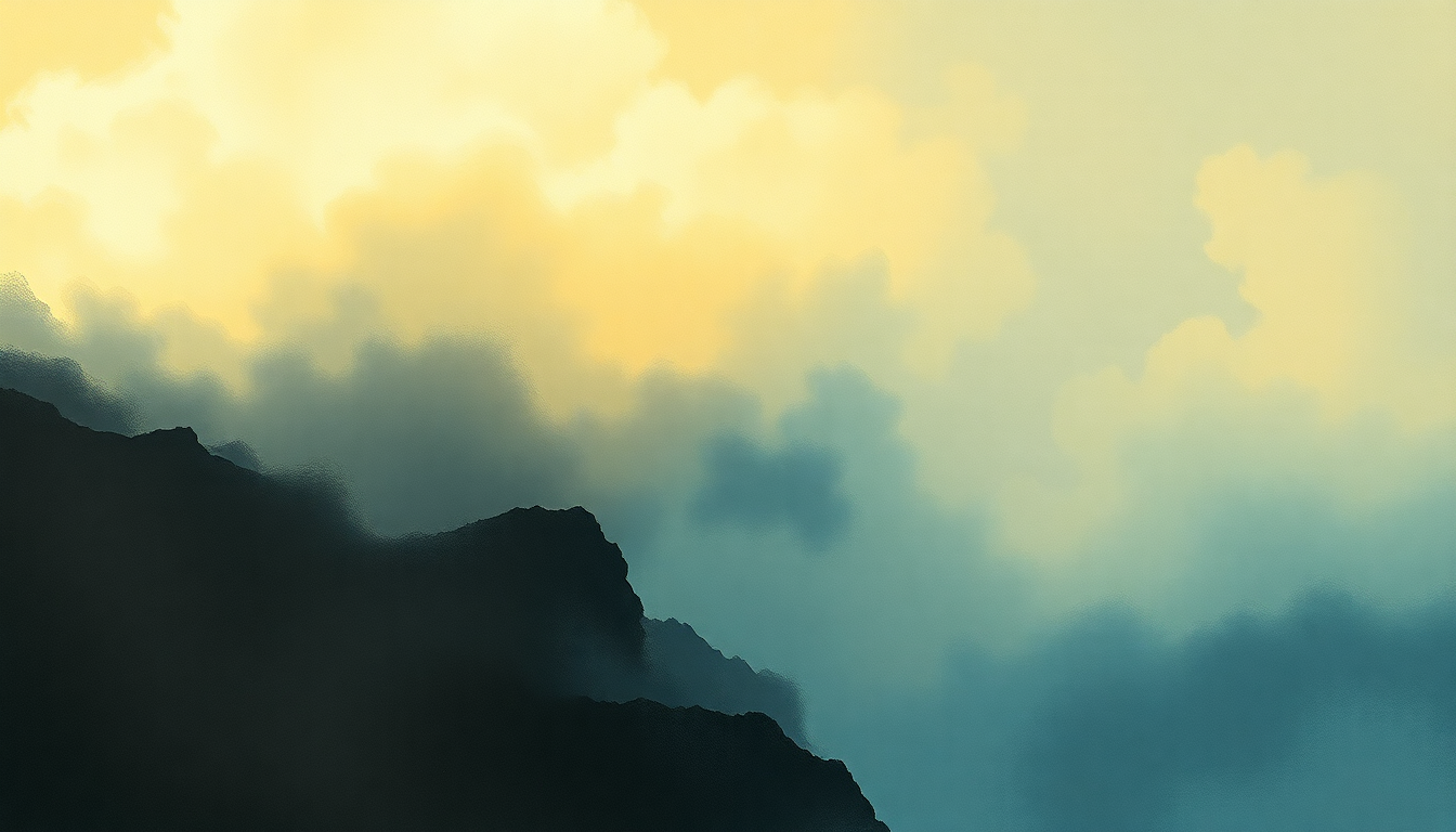 Fan-driven abstract illustration evoking the emotional arc of Perpetual Change by Yes