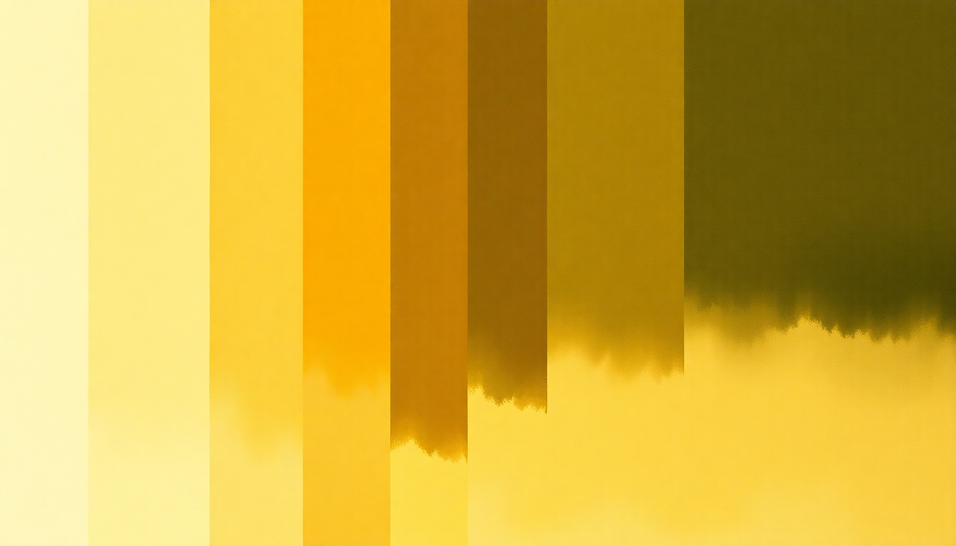 Fan-driven abstract illustration evoking the emotional arc of Piano Phase by Steve Reich