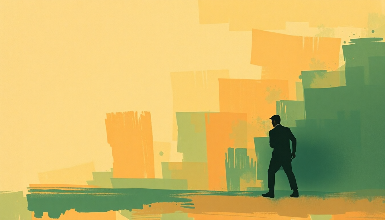 Fan-driven abstract illustration evoking the emotional arc of Ping-Pong by Art Blakey