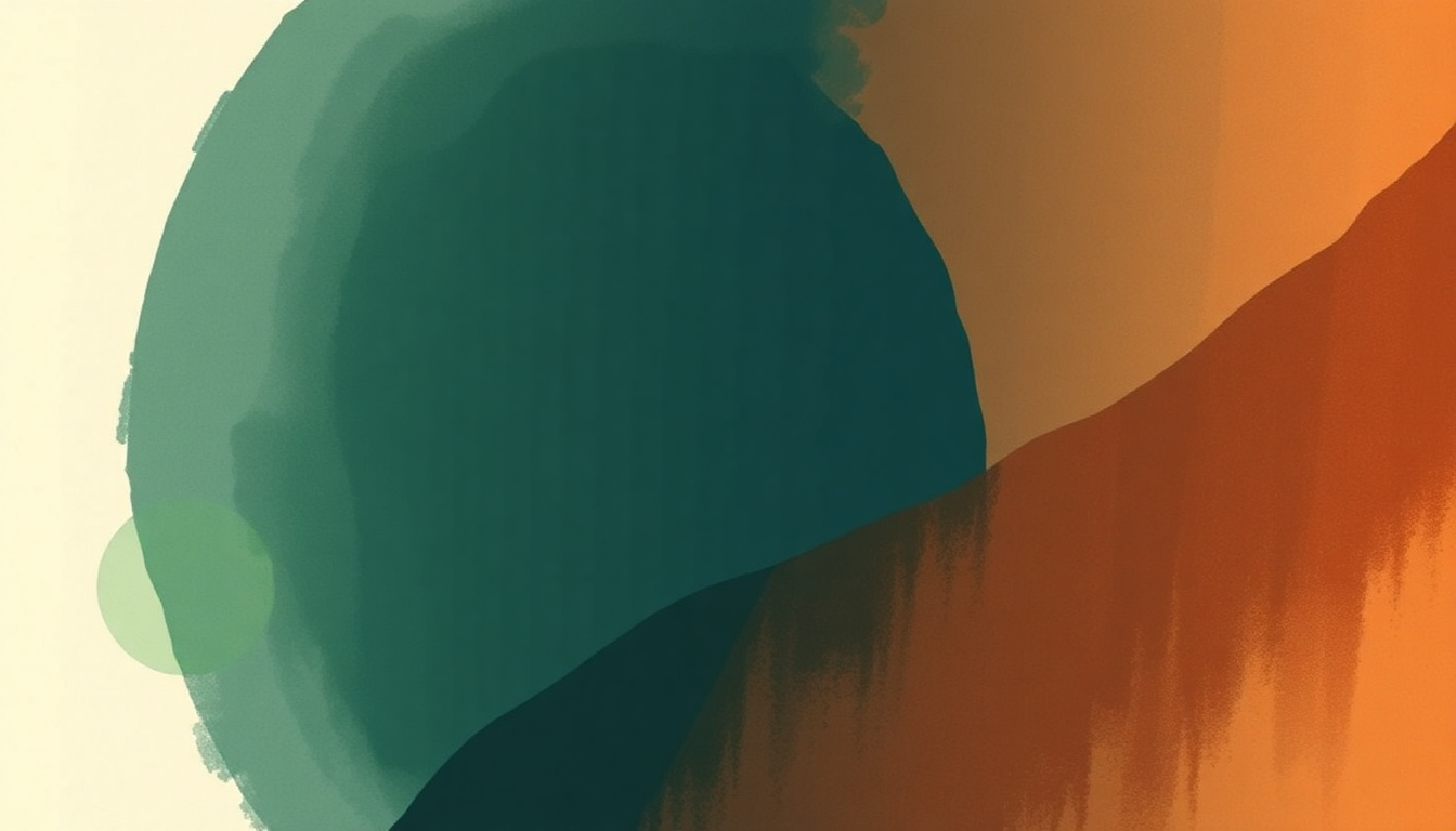 Fan-driven abstract illustration evoking the emotional arc of Pinnacles by Four Tet