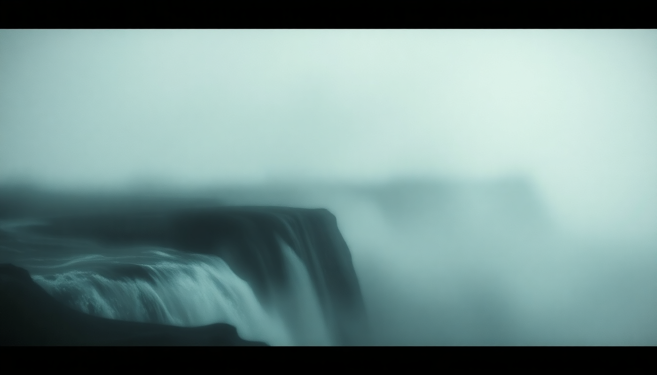 Fan-driven abstract illustration evoking the emotional arc of Pioneer to the Falls by Interpol