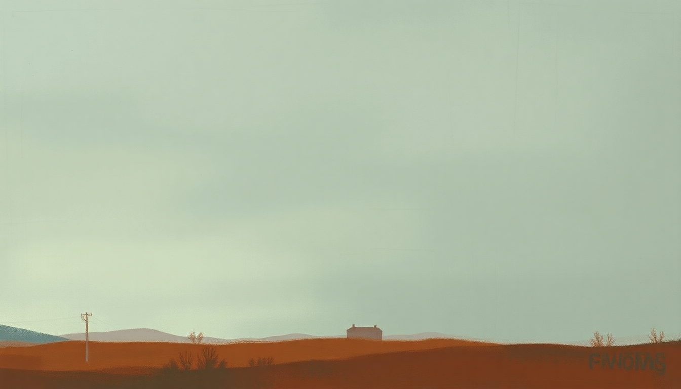 Fan-driven abstract illustration evoking the emotional arc of Plowhand Blues by Lightnin Hopkins