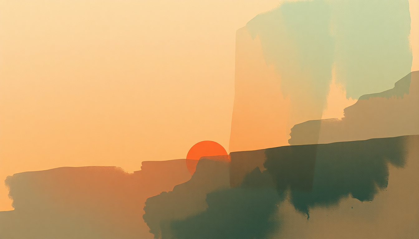 Fan-driven abstract illustration evoking the emotional arc of Politic Amagni by Amadou and Mariam