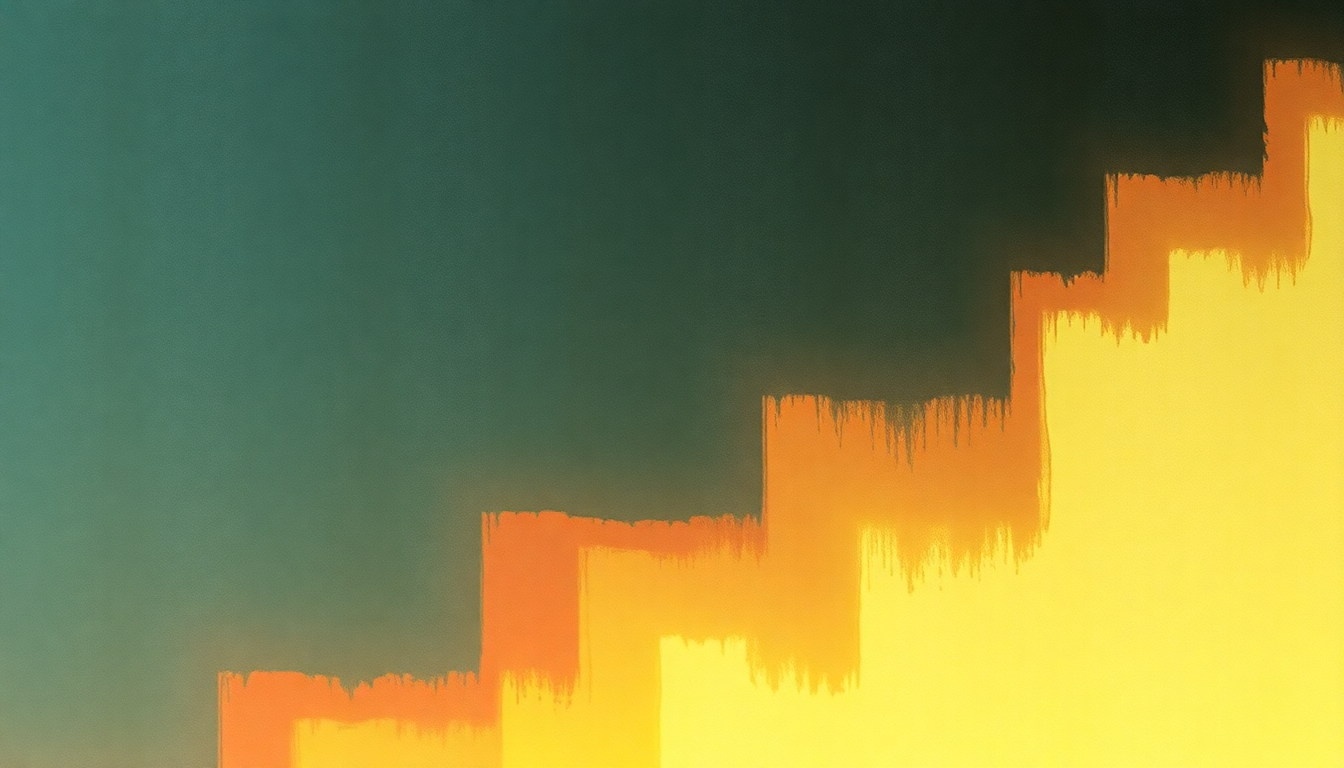 Fan-driven abstract illustration evoking the emotional arc of Polyethylene (Parts 1 and 2) by Radiohead