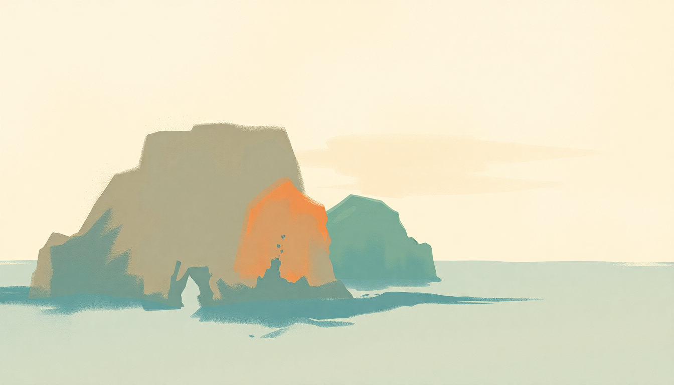 Fan-driven abstract illustration evoking the emotional arc of Ponyo on the Cliff by the Sea by Joe Hisaishi