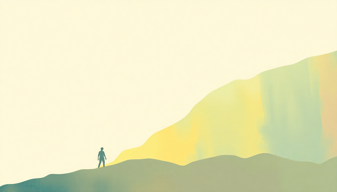 Fan-driven abstract illustration evoking the emotional arc of Poto Poto by Konono No 1