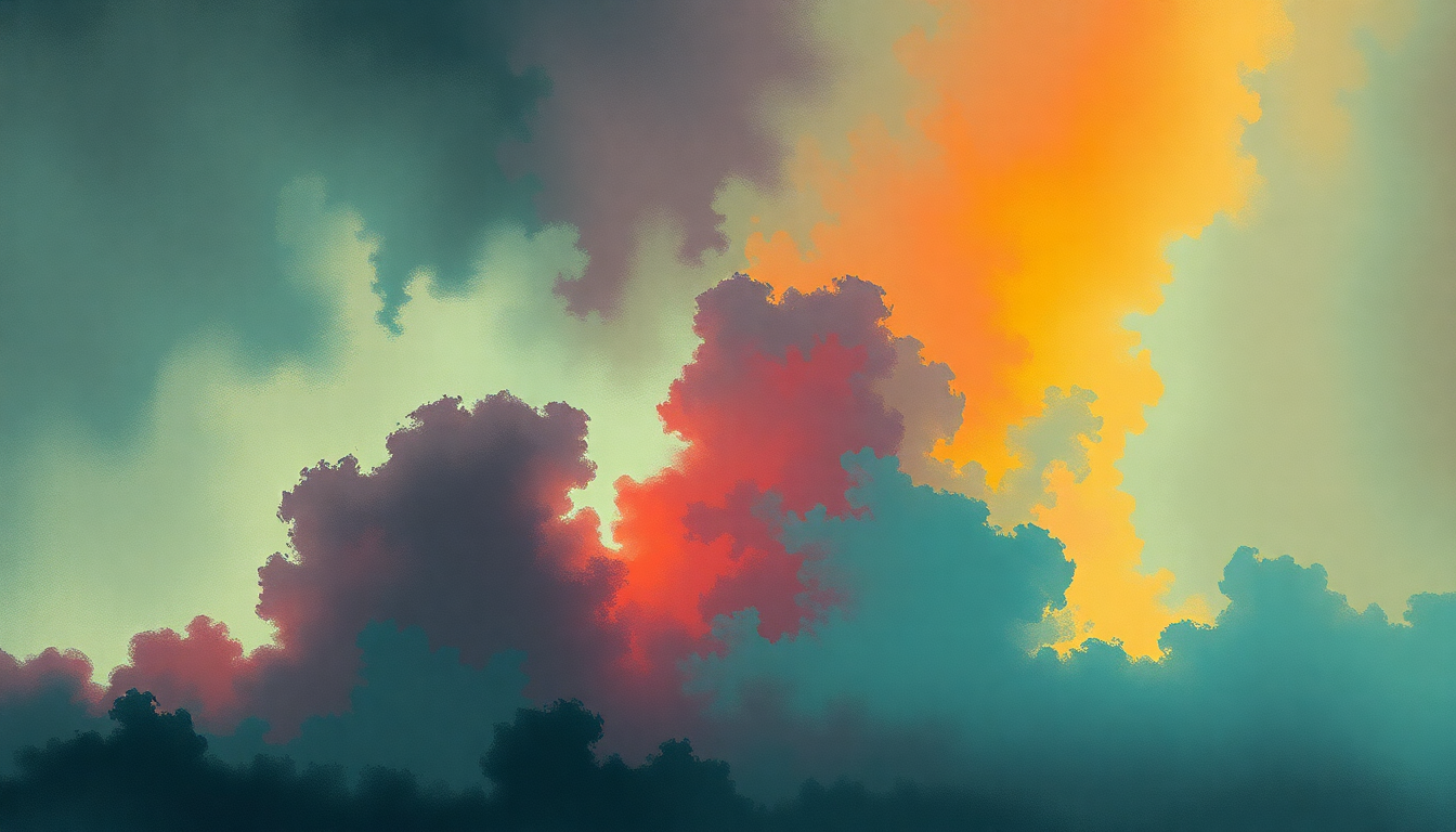 Fan-driven abstract illustration evoking the emotional arc of Powerline by Husker Du