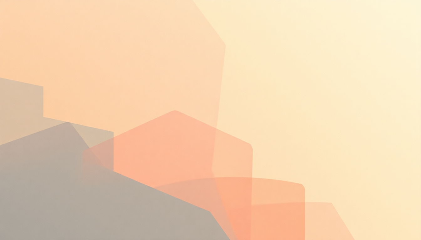 Fan-driven abstract illustration evoking the emotional arc of Pretty Photographs by Parquet Courts