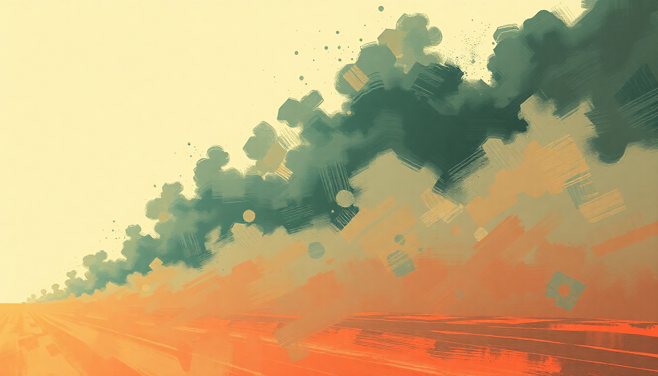 Fan-driven abstract illustration evoking the emotional arc of Pretty Vacant by Sex Pistols