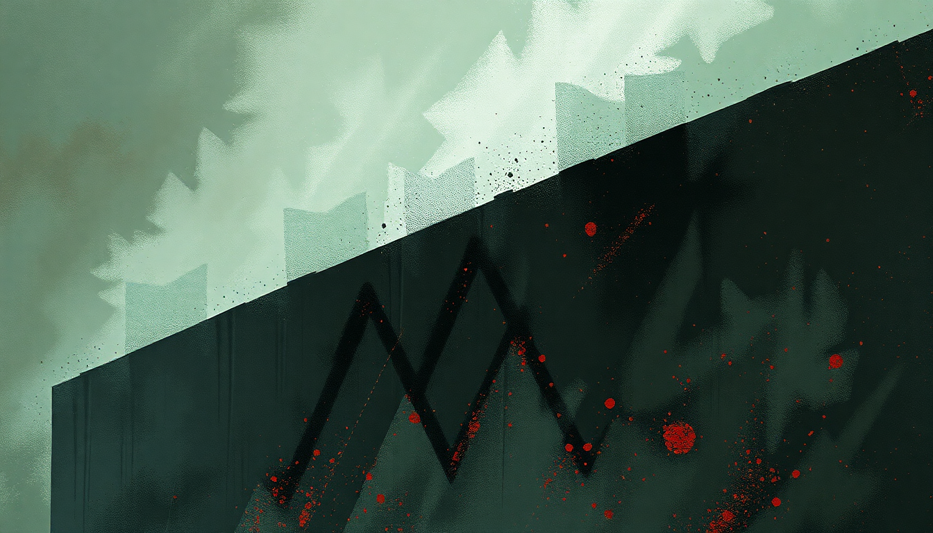 Fan-driven abstract illustration evoking the emotional arc of Primal Concrete Sledge by Pantera