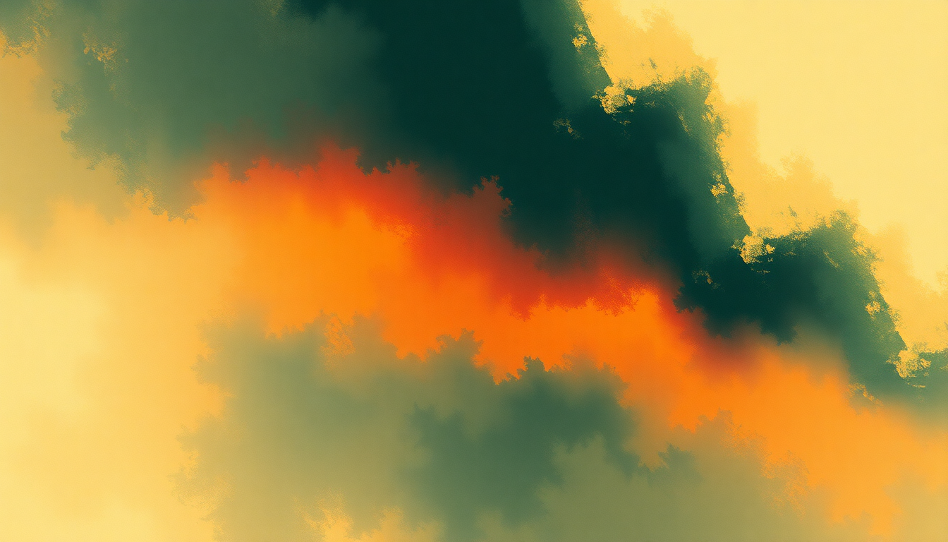 Fan-driven abstract illustration evoking the emotional arc of Public Witness Program by Fugazi