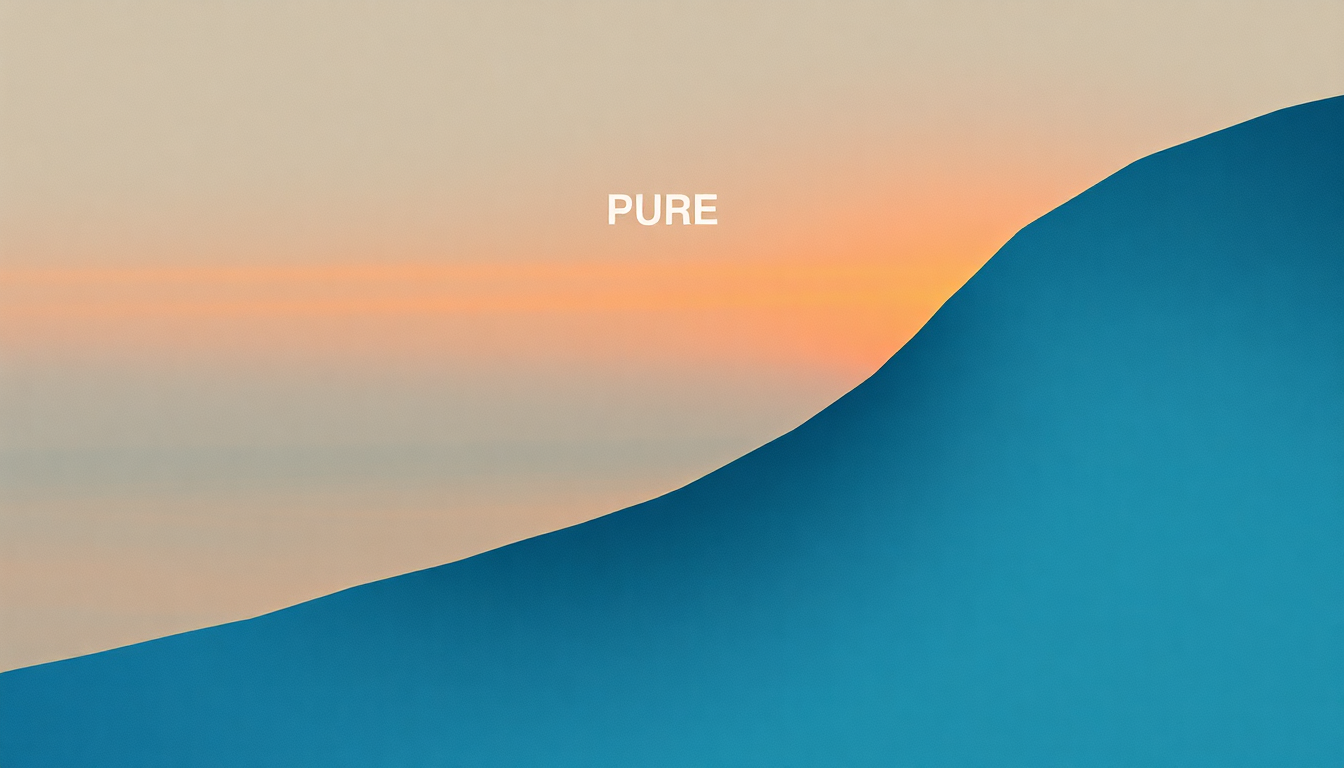 Fan-driven abstract illustration evoking the emotional arc of Pure by Gary Numan