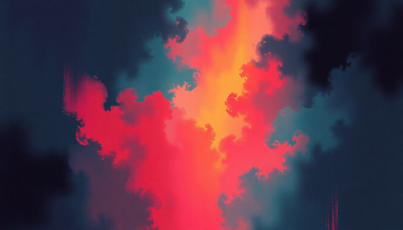 Fan-driven abstract illustration evoking the emotional arc of Put a Little Cha Cha in It by Circle Jerks