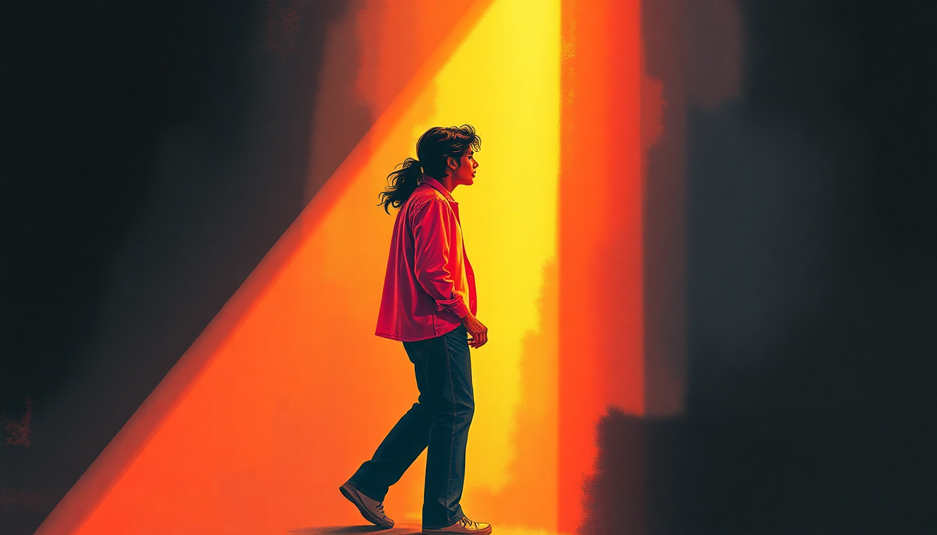 Fan-driven abstract illustration evoking the emotional arc of P.Y.T. (Pretty Young Thing) by Michael Jackson