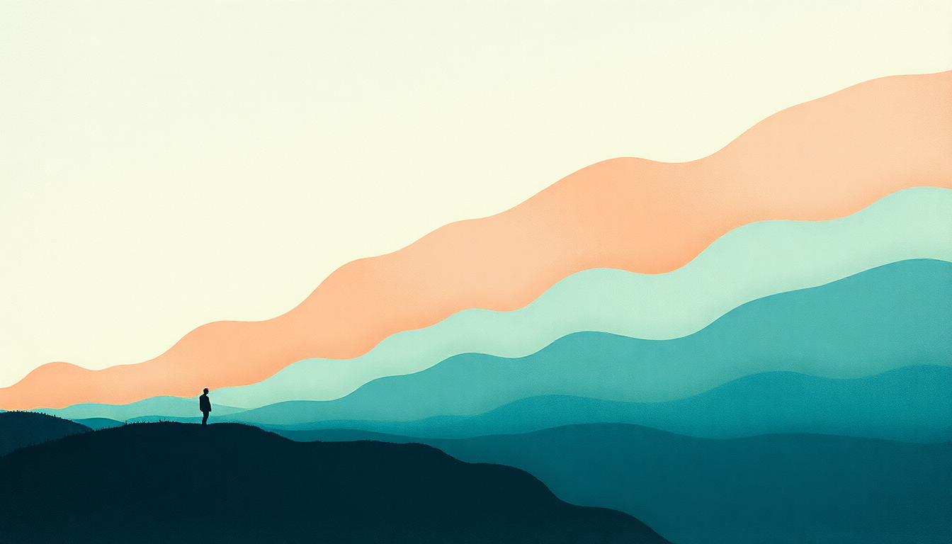 Fan-driven abstract illustration evoking the emotional arc of Raconte-Moi une Histoire by M83