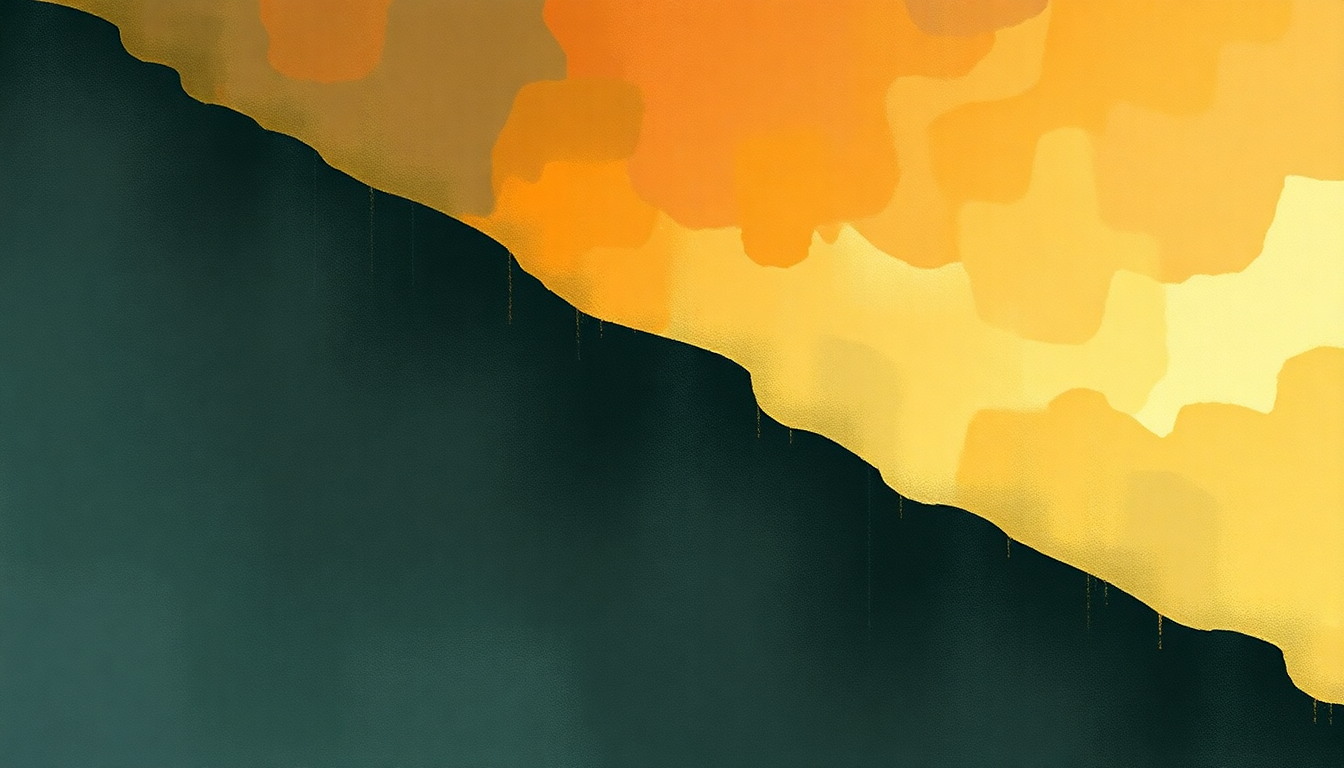 Fan-driven abstract illustration evoking the emotional arc of Raining in Baltimore by Counting Crows