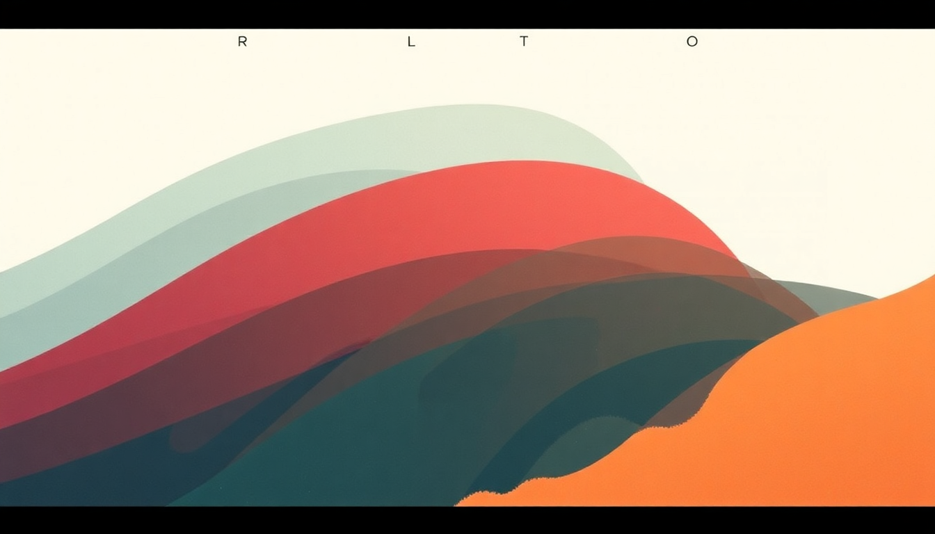 Fan-driven abstract illustration evoking the emotional arc of Ratio by Floating Points