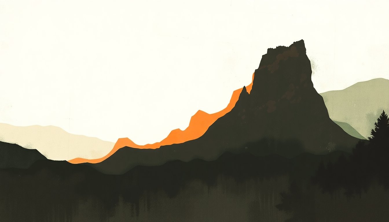 Fan-driven abstract illustration evoking the emotional arc of Raw-Hide by Link Wray