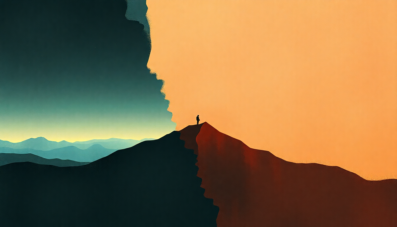 Fan-driven abstract illustration evoking the emotional arc of Recovering the Satellites by Counting Crows