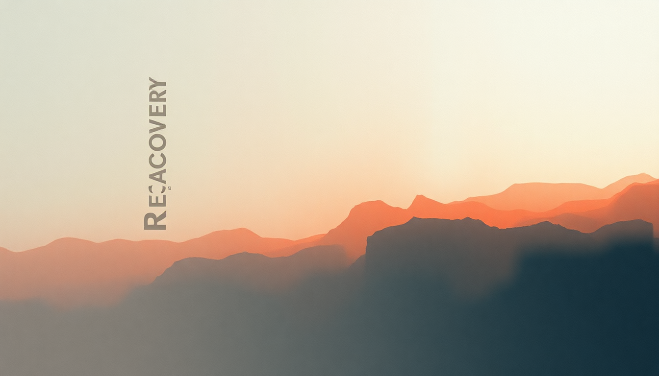 Fan-driven abstract illustration evoking the emotional arc of Recovery by Jon Hopkins