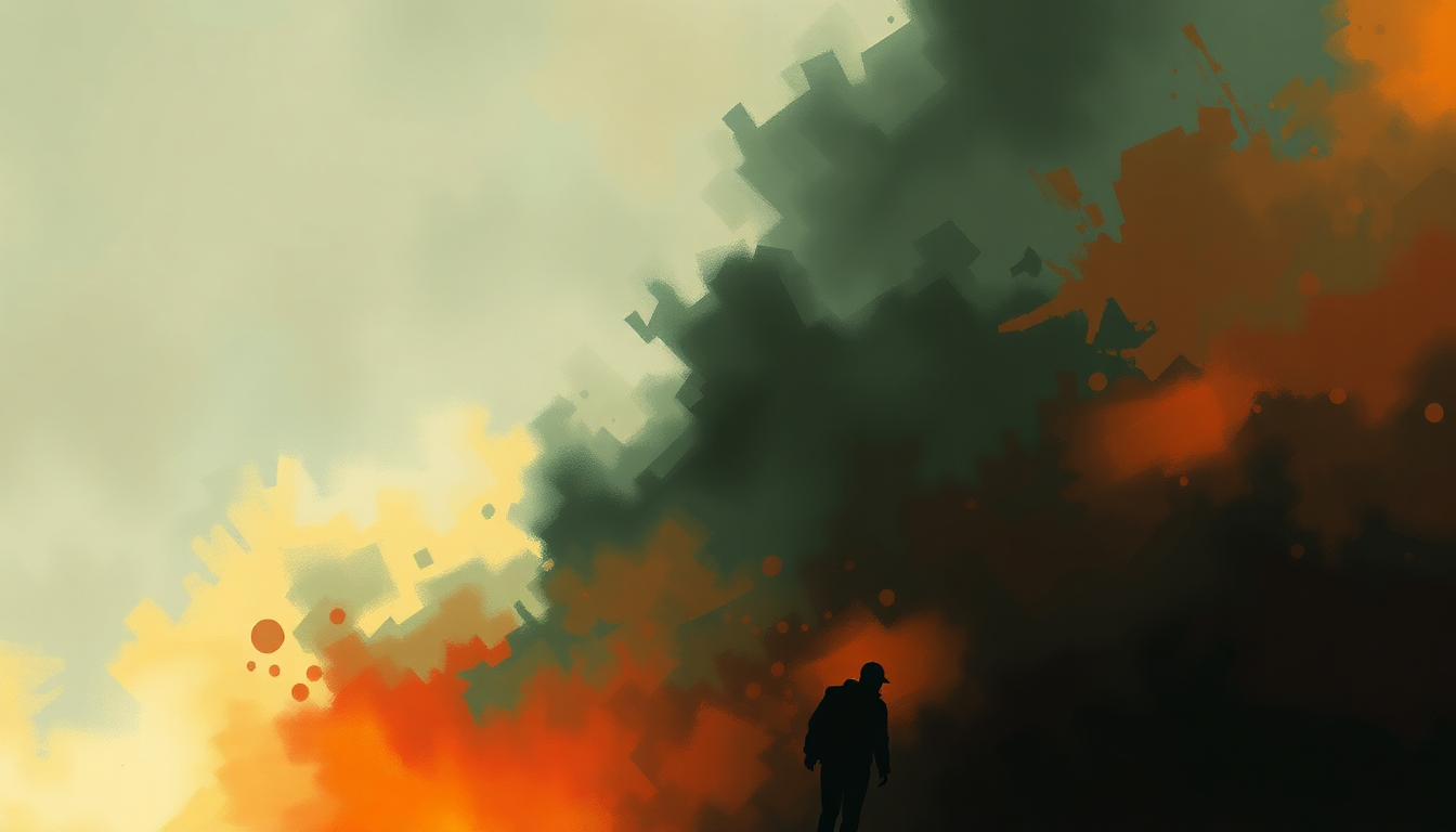 Fan-driven abstract illustration evoking the emotional arc of Resistance by Muse