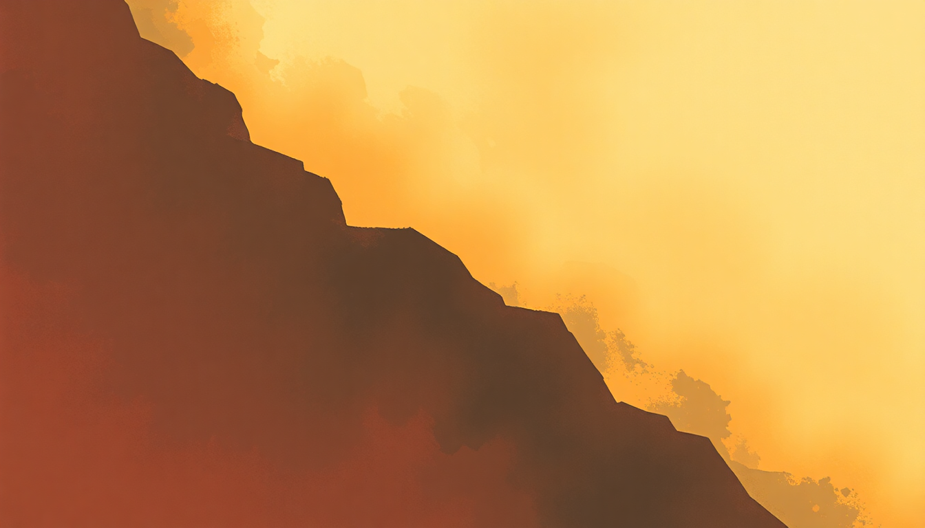 Fan-driven abstract illustration evoking the emotional arc of Return the Gift by Gang of Four