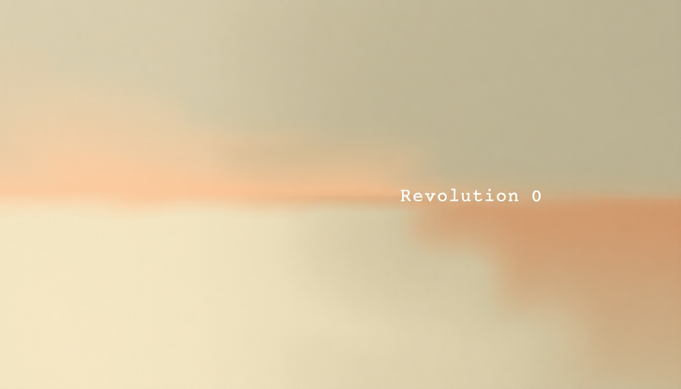 Fan-driven abstract illustration evoking the emotional arc of Revolution 0 by boygenius