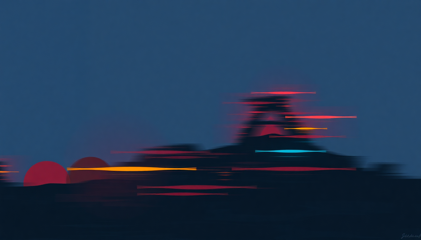 Fan-driven abstract illustration evoking the emotional arc of Riding with Mary by X