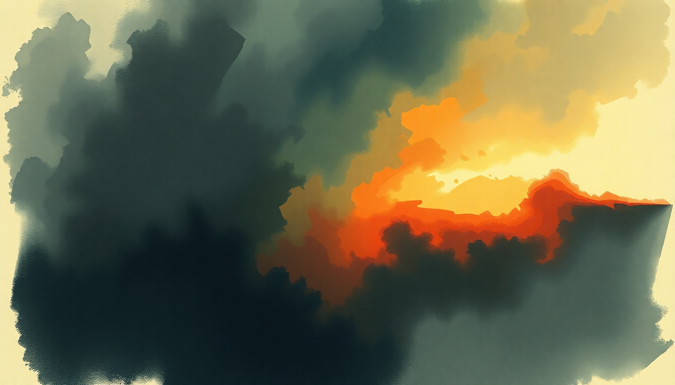 Fan-driven abstract illustration evoking the emotional arc of Rigamortis by Kendrick Lamar