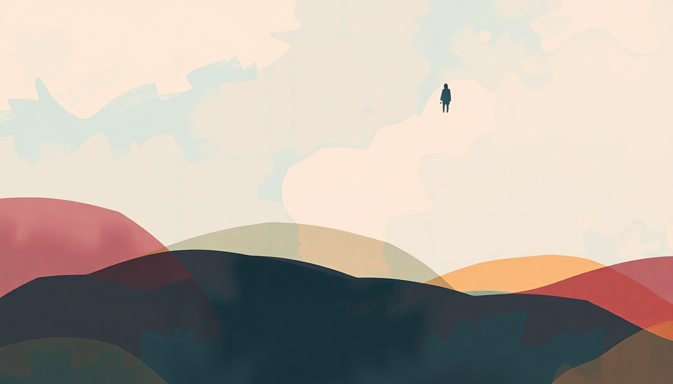 Fan-driven abstract illustration evoking the emotional arc of Right There by Ariana Grande