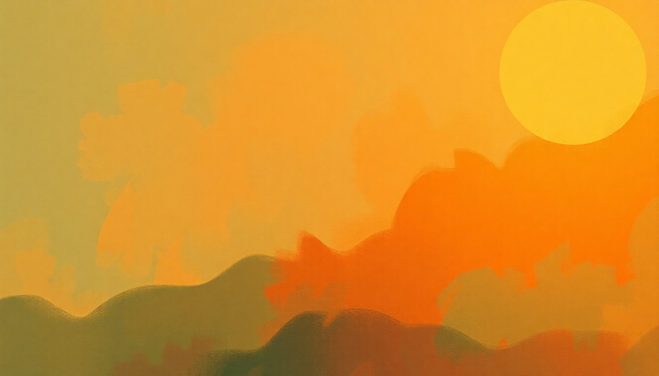 Fan-driven abstract illustration evoking the emotional arc of Ring of Fire by Dwight Yoakam