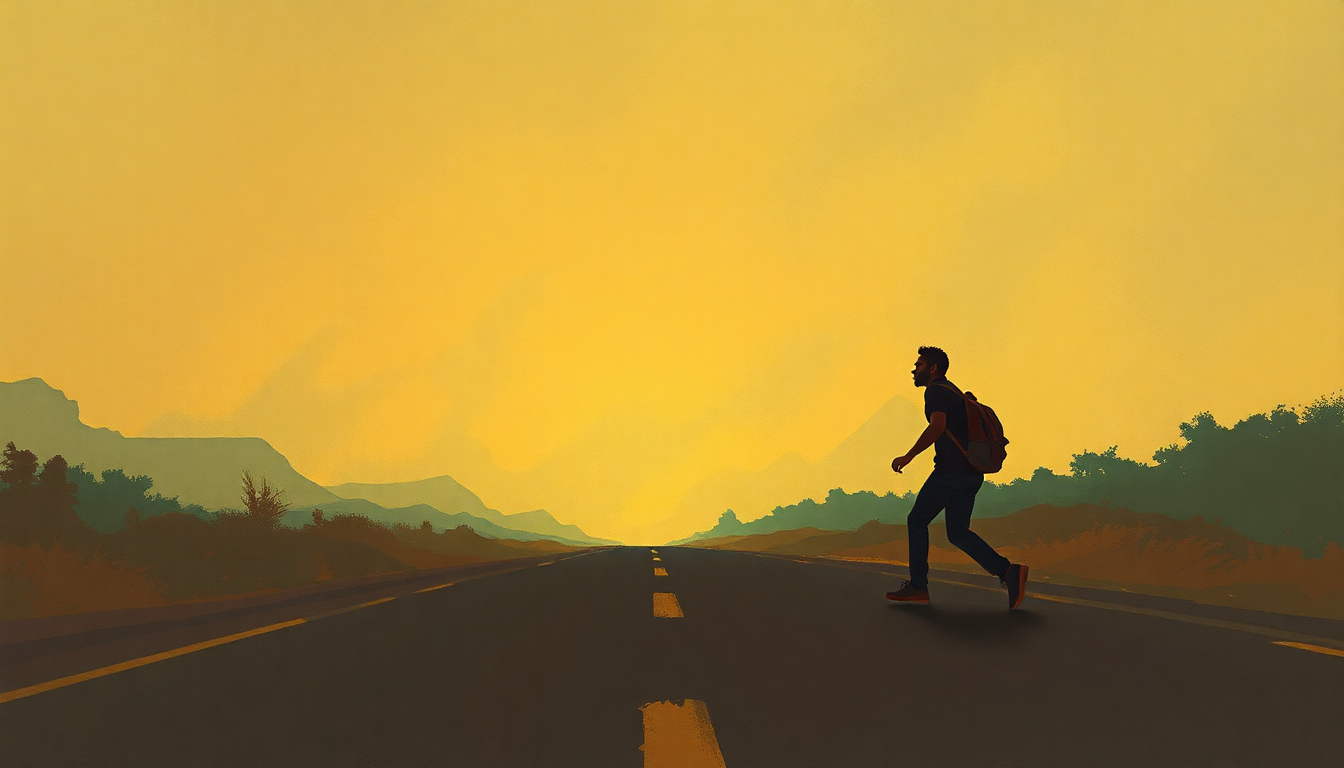 Fan-driven abstract illustration evoking the emotional arc of Roadblock by Sly and Robbie