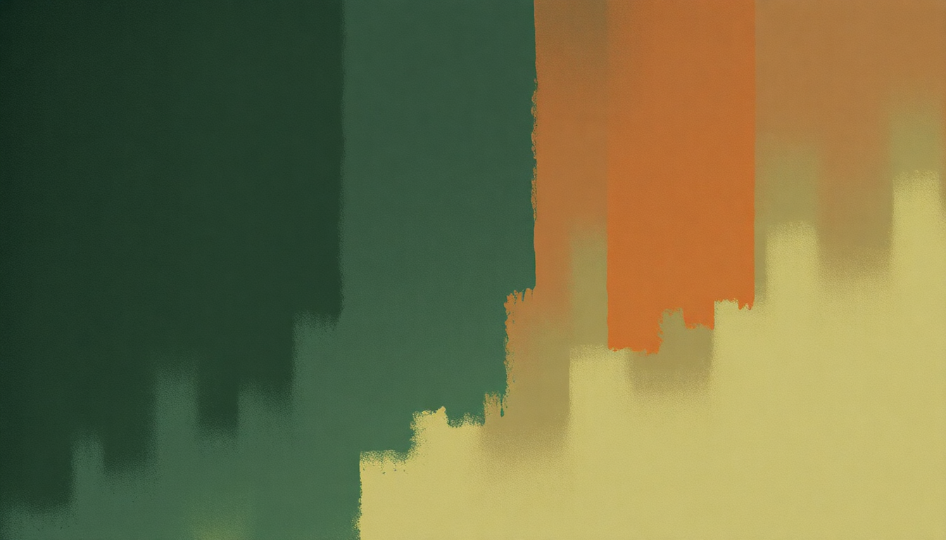 Fan-driven abstract illustration evoking the emotional arc of Rock Bottom by Kevin Morby