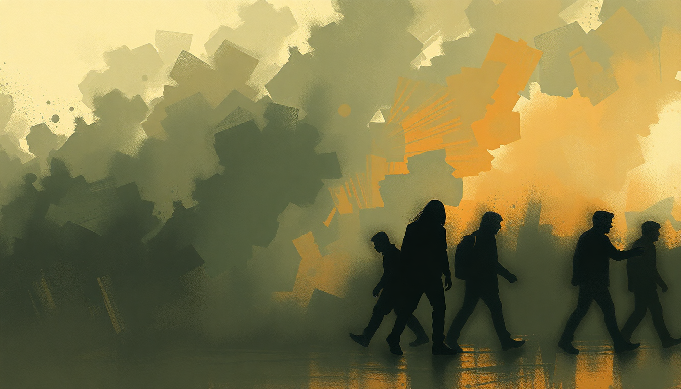 Fan-driven abstract illustration evoking the emotional arc of Rock Squad by Bad Brains