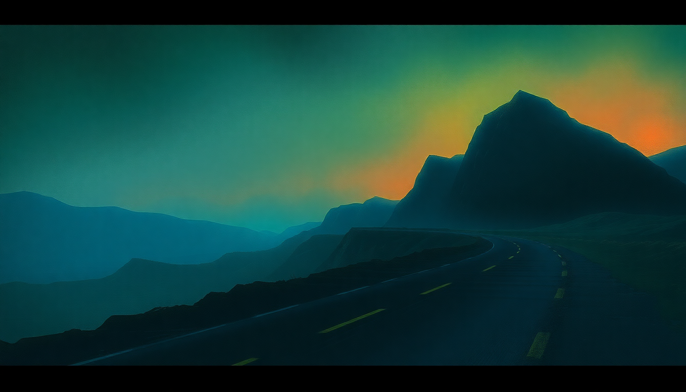 Fan-driven abstract illustration evoking the emotional arc of Rocks on the Road by Jethro Tull