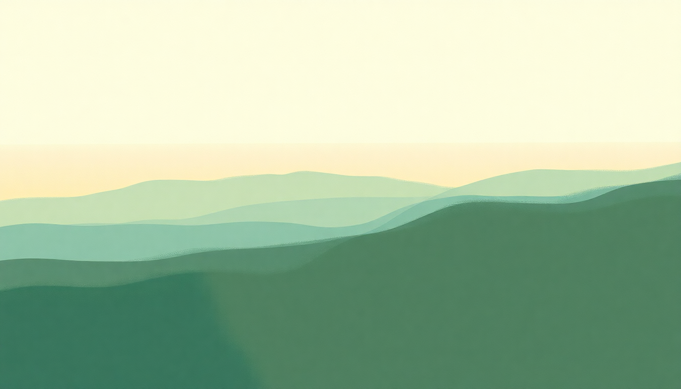 Fan-driven abstract illustration evoking the emotional arc of Roll On Columbia by Woody Guthrie