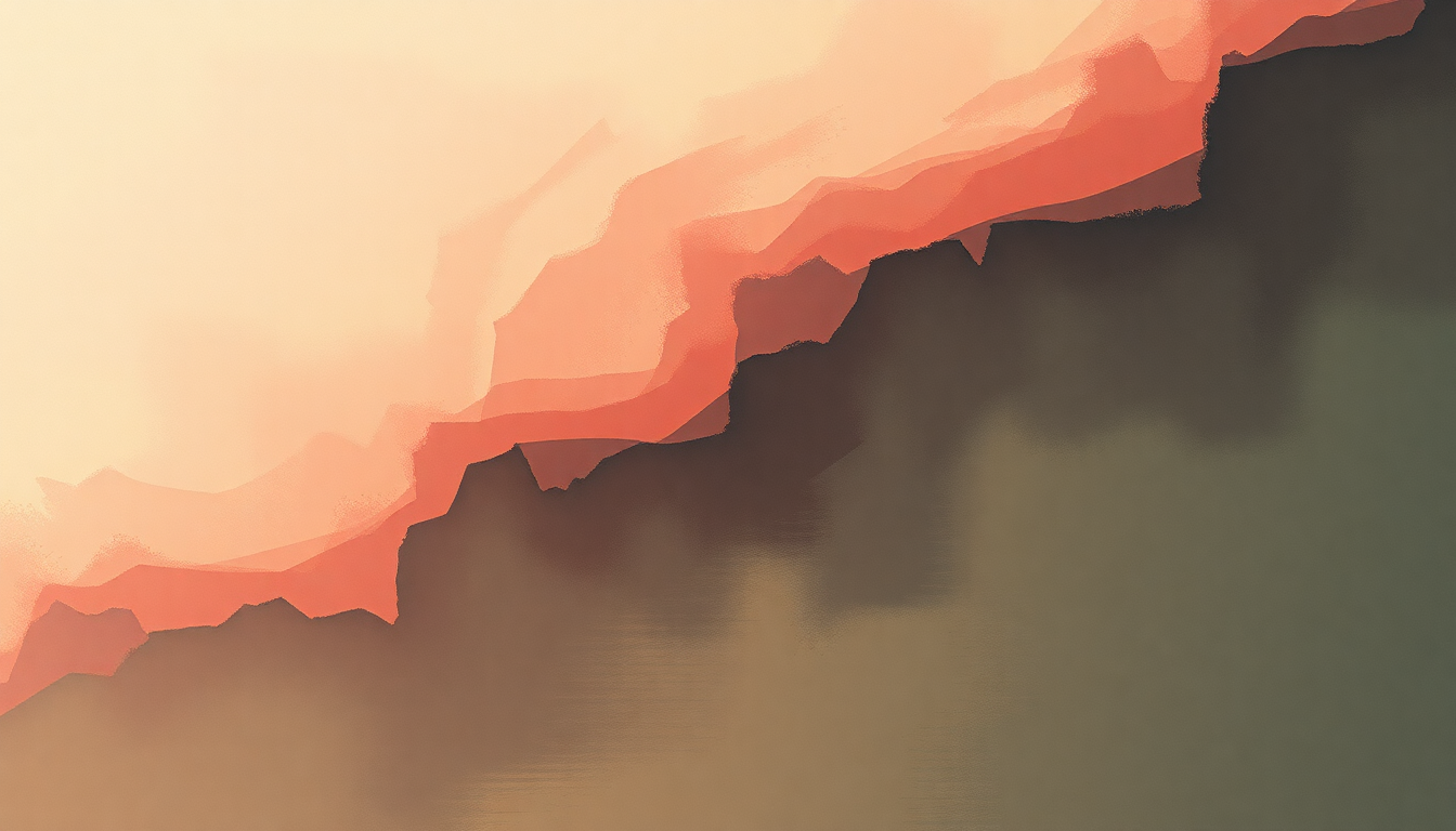 Fan-driven abstract illustration evoking the emotional arc of Rolling in the Deep by Adele