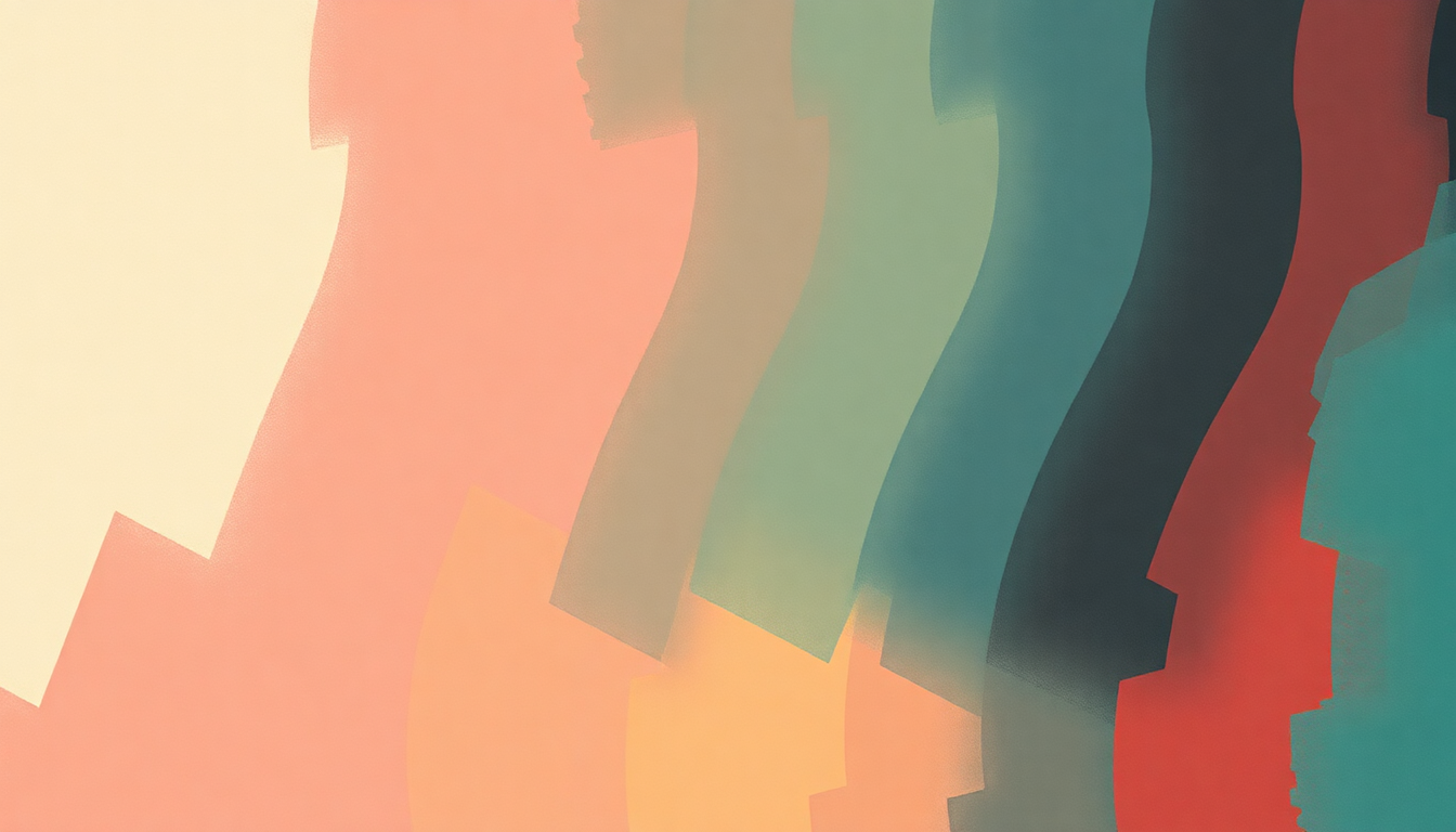 Fan-driven abstract illustration evoking the emotional arc of Rosa by J Balvin