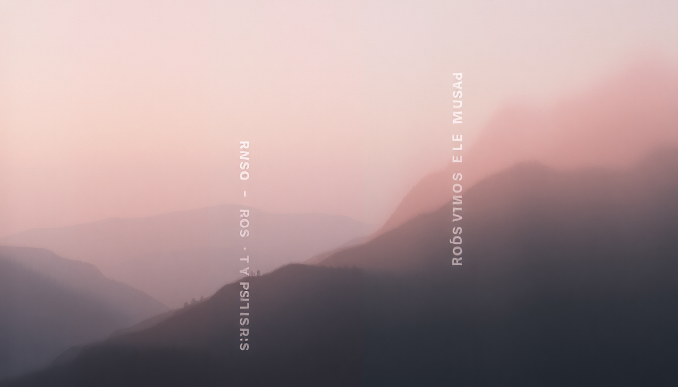 Fan-driven abstract illustration evoking the emotional arc of Roslyn by Bon Iver