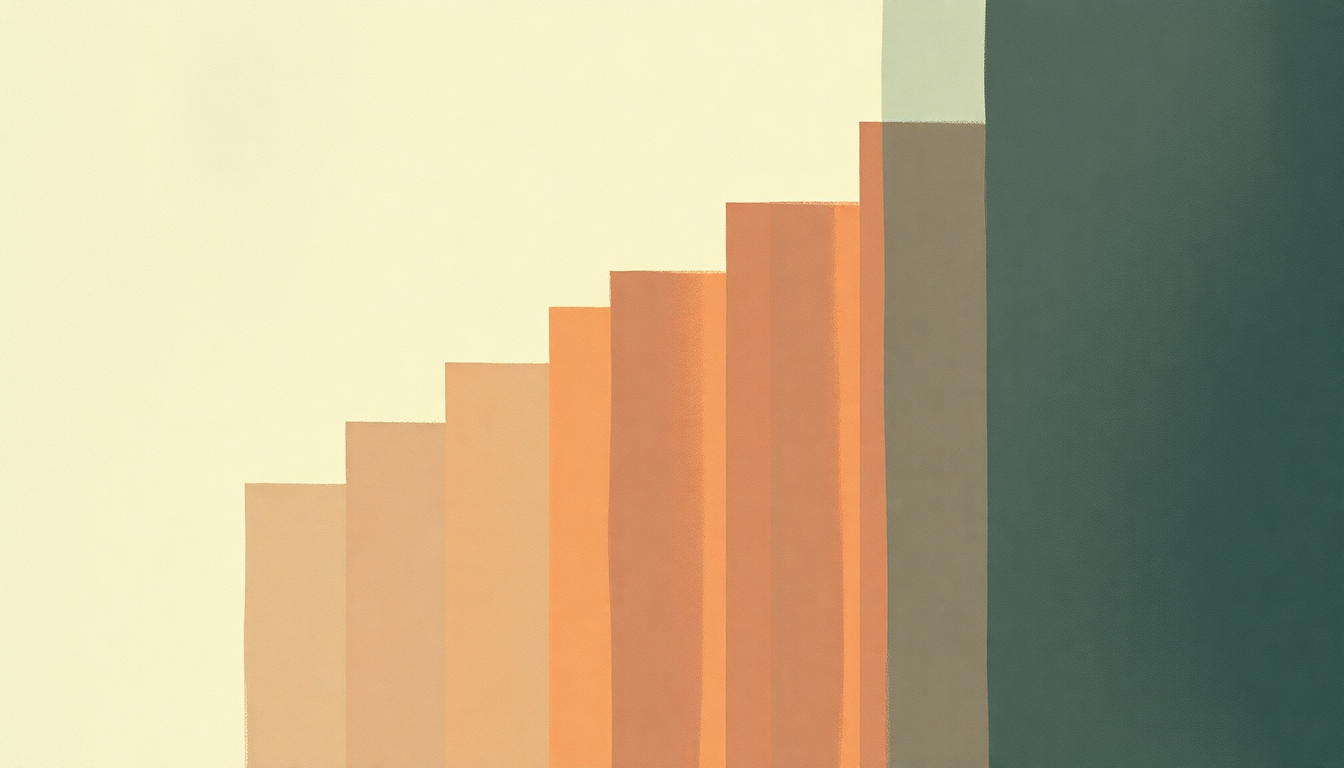 Fan-driven abstract illustration evoking the emotional arc of Row of Dominoes by Joe Ely