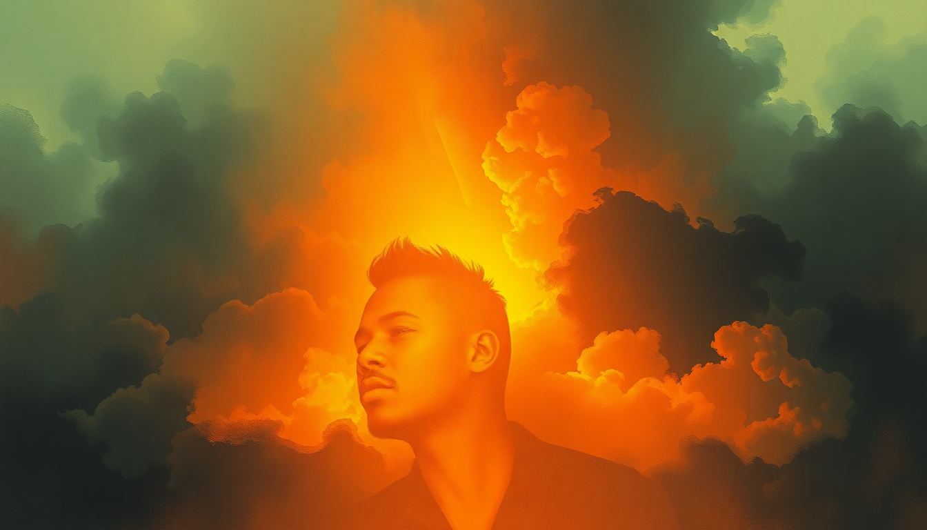 Fan-driven abstract illustration evoking the emotional arc of Ruff Ryders Anthem by DMX