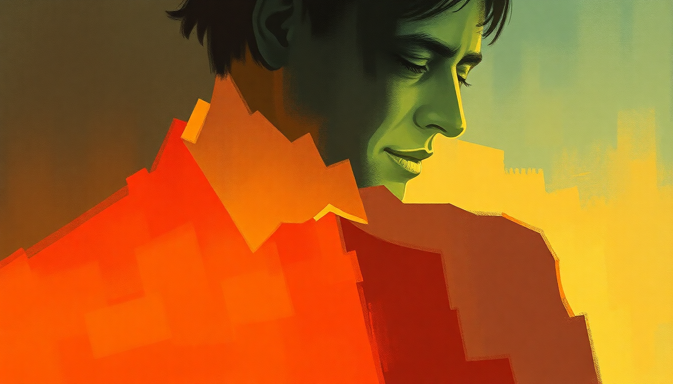 Fan-driven abstract illustration evoking the emotional arc of Rumproller by Lee Morgan