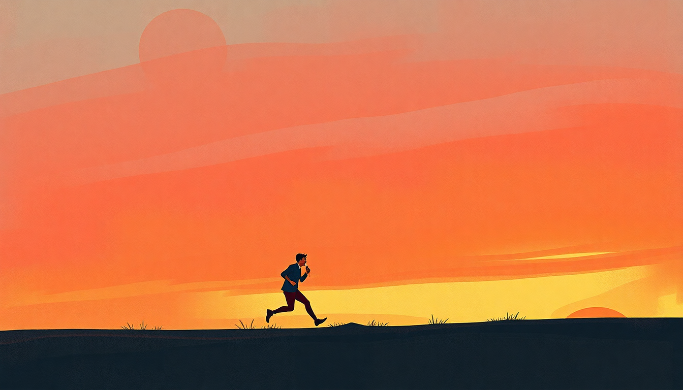 Fan-driven abstract illustration evoking the emotional arc of Run Red Run by The Coasters