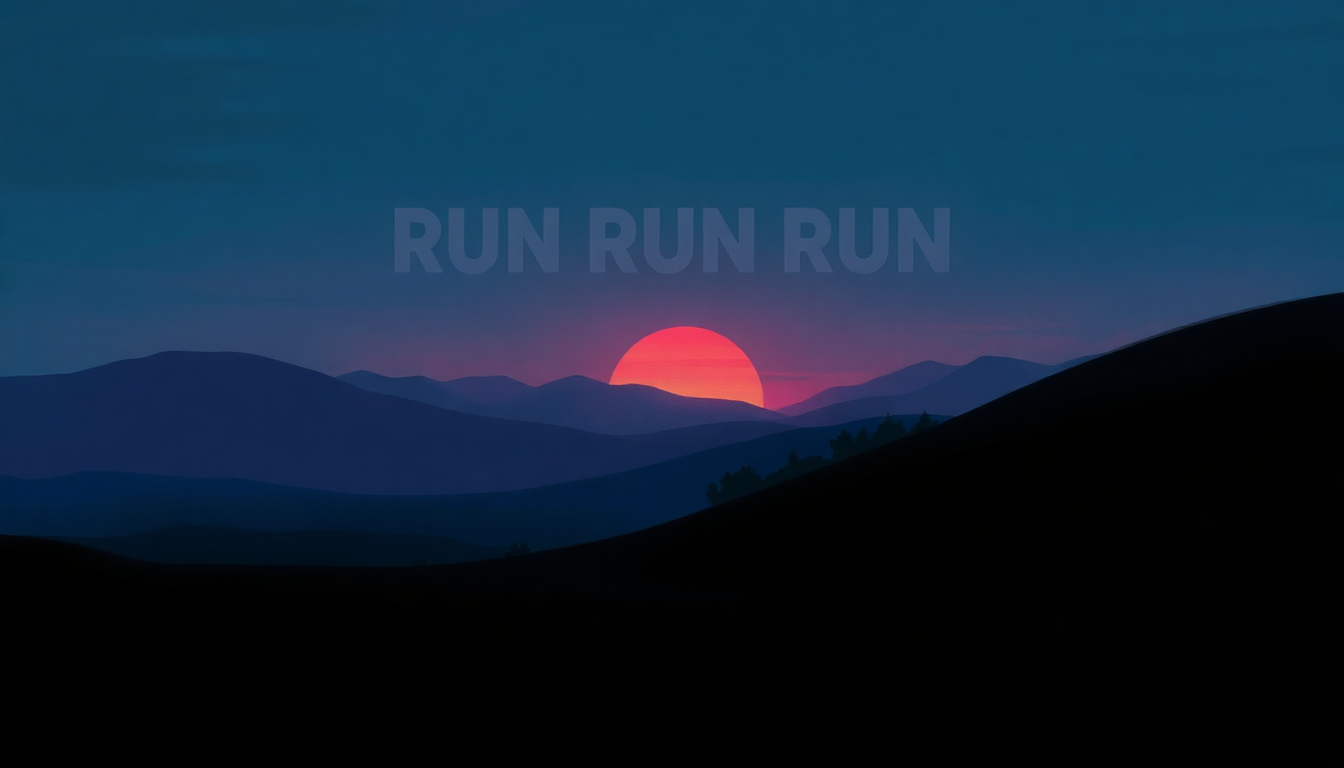 Fan-driven abstract illustration evoking the emotional arc of Run Run Run by Black Uhuru
