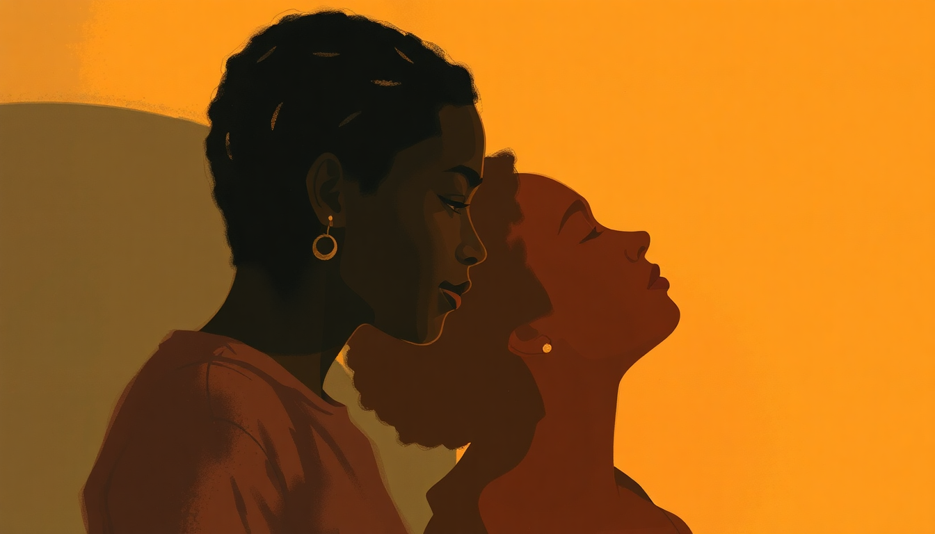 Fan-driven abstract illustration evoking the emotional arc of Sabali by Amadou and Mariam