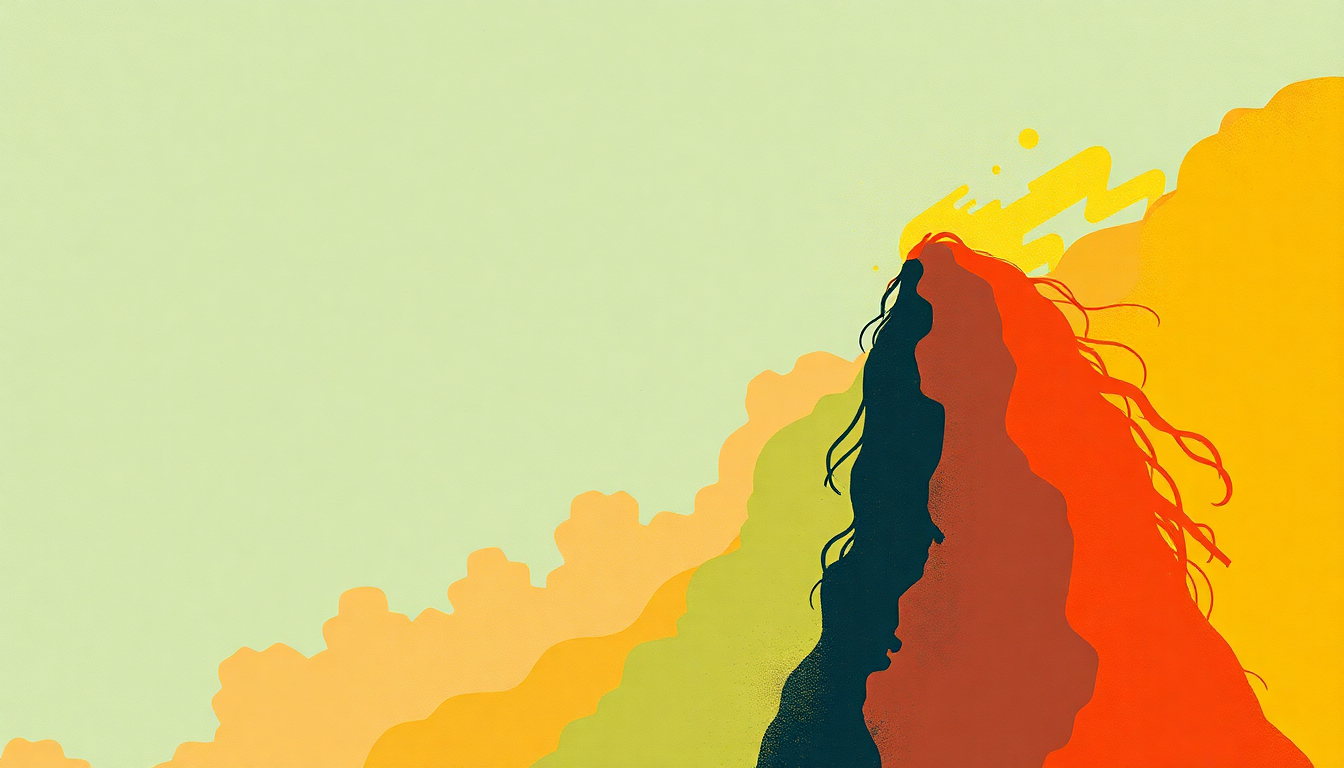 Fan-driven abstract illustration evoking the emotional arc of Samson and Delilah by Grateful Dead