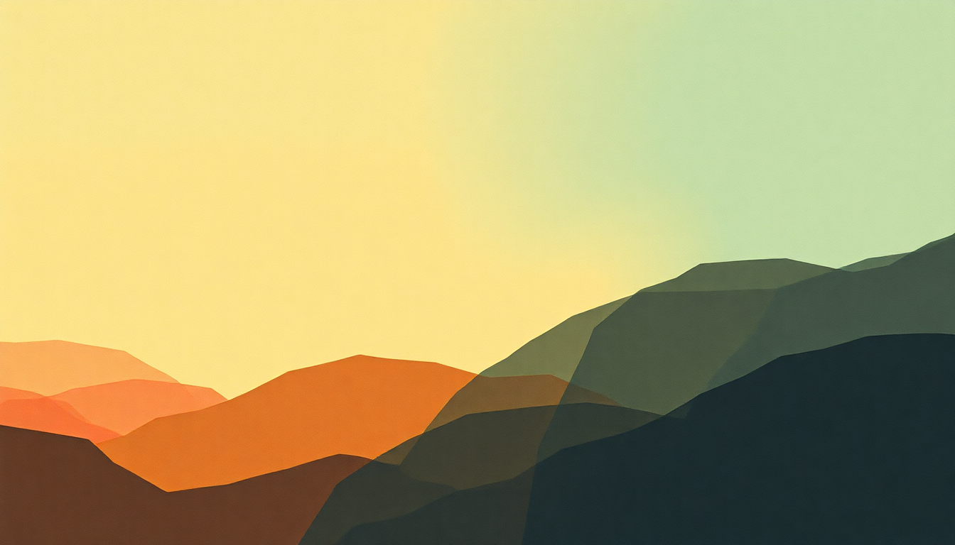 Fan-driven abstract illustration evoking the emotional arc of Sangam by Charles Lloyd