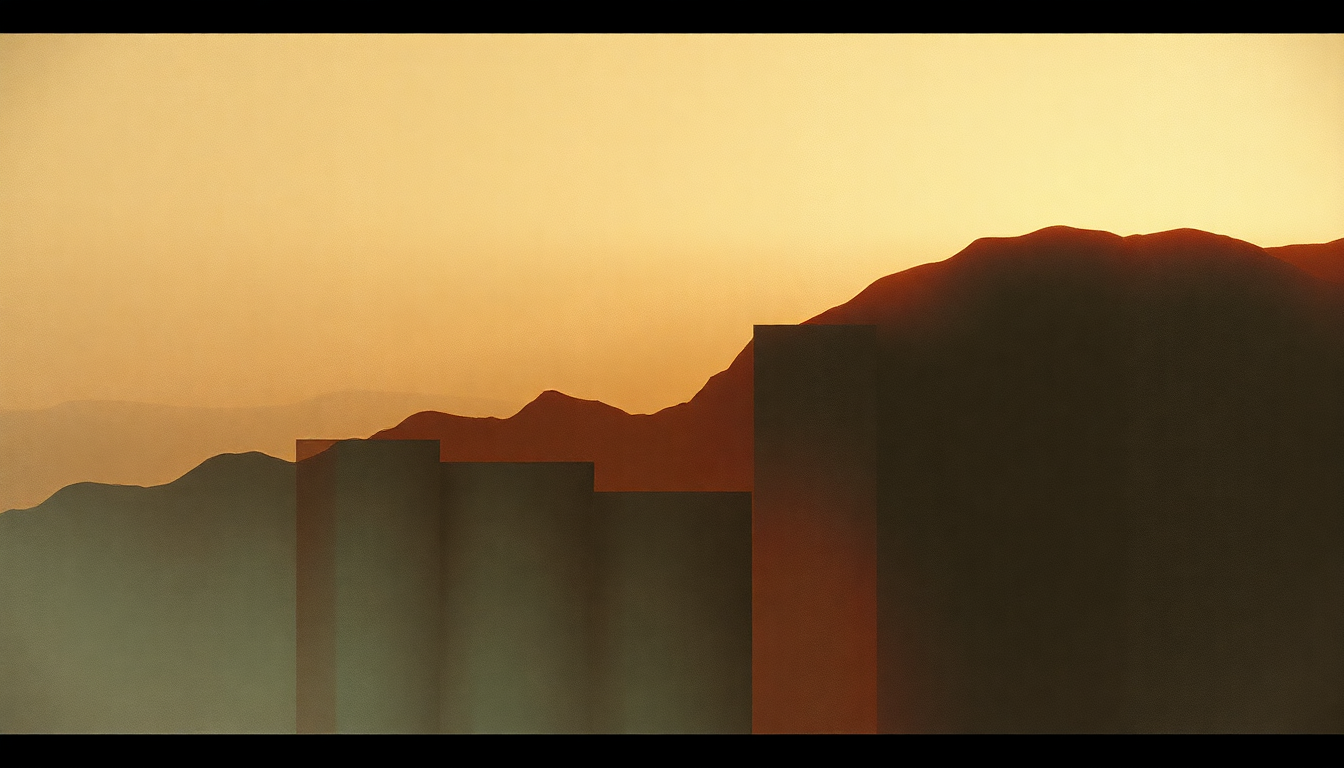 Fan-driven abstract illustration evoking the emotional arc of Satan by Orbital