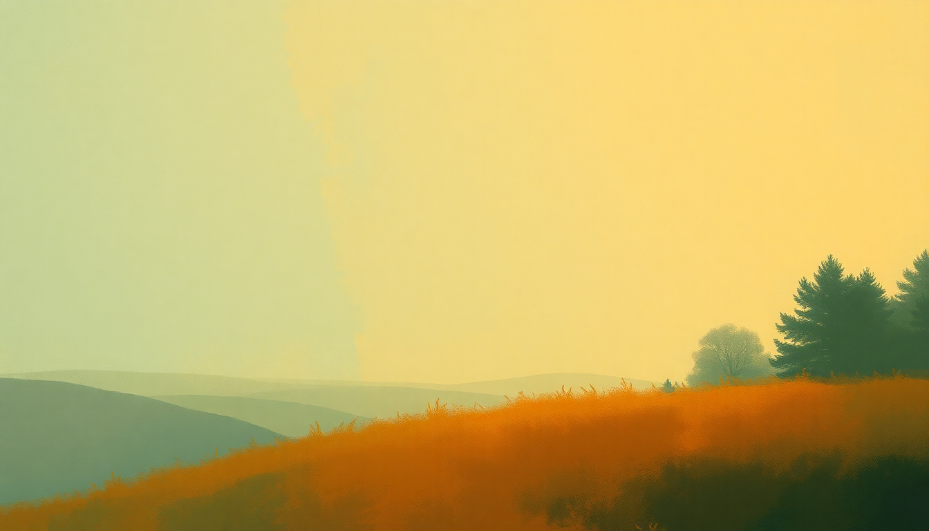 Fan-driven abstract illustration evoking the emotional arc of Scarborough Fair by Simon and Garfunkel